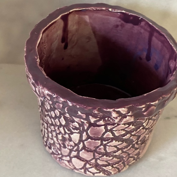 Handmade Pottery Purple Planter/Pencil Holder - Picture 6 of 8